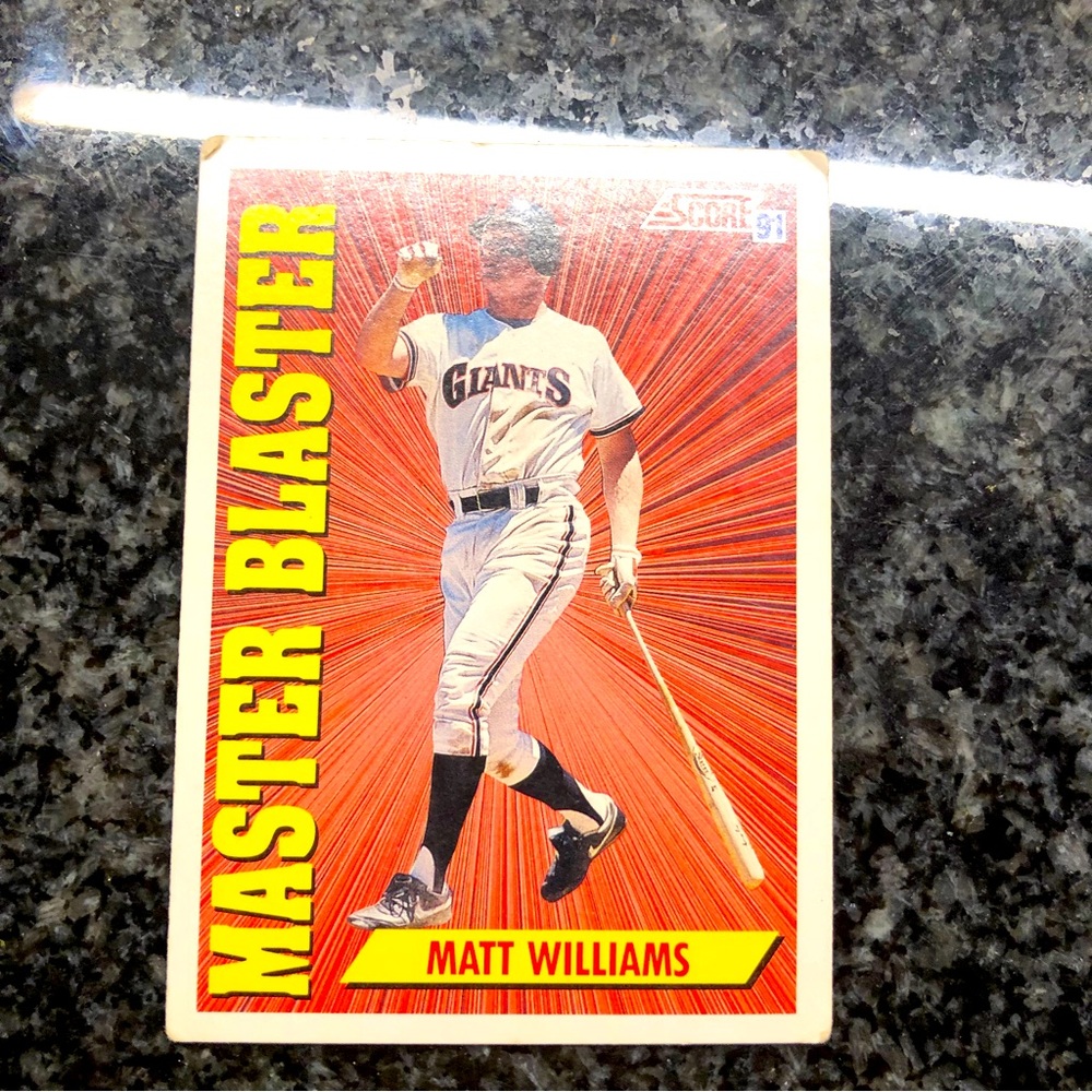 Matt Williams Score 1991 Master Blaster series #689 baseball card!!